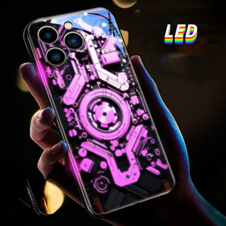 Ninja Dragon 七彩燈 LED 發光手機殼保護套適用於 iPhone 15 15Promax 15plus 1
