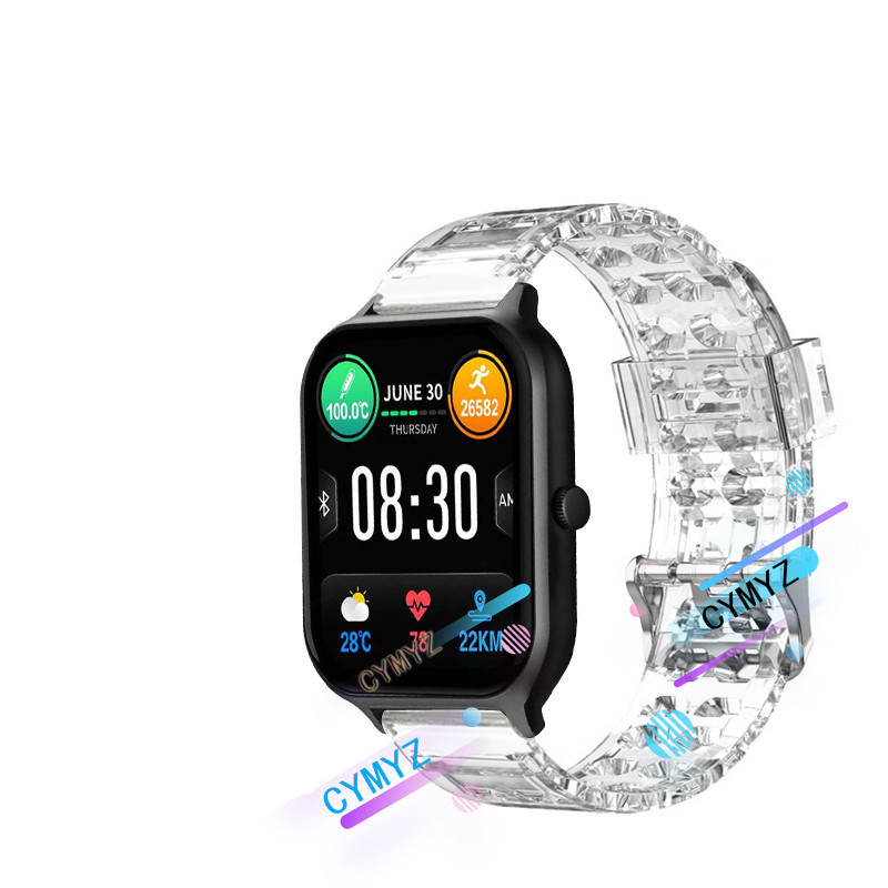 適用於 Fangu 梵固 da9a 智慧手錶 錶帶 TPU透明錶帶 梵固 da9a 錶帶 運動腕帶