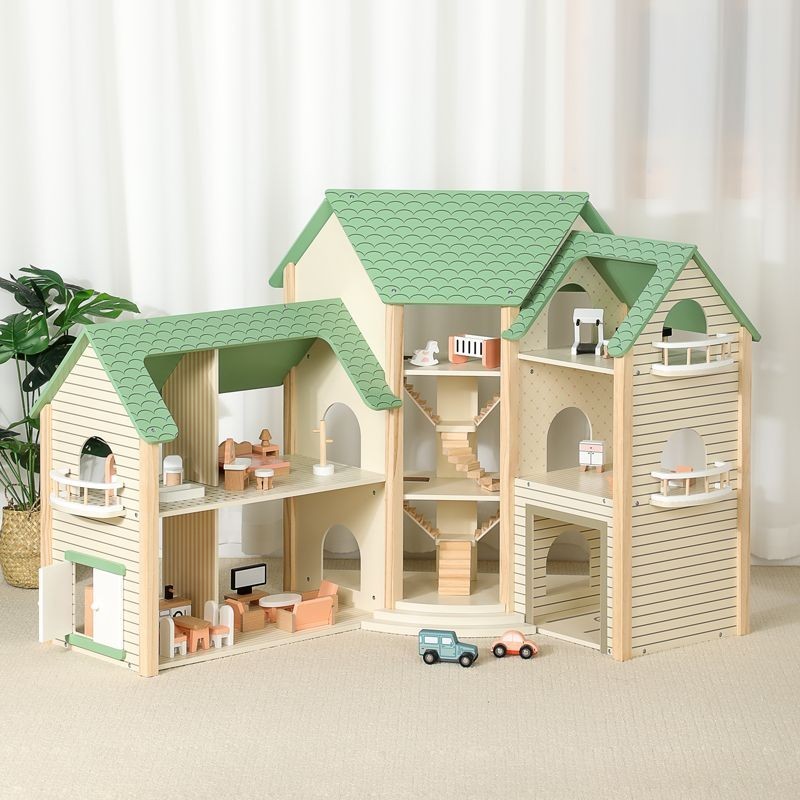 兒童 娃娃 房間 過家家 diy 木質 別墅 玩具 模擬 傢俱 女孩生日禮物3-6