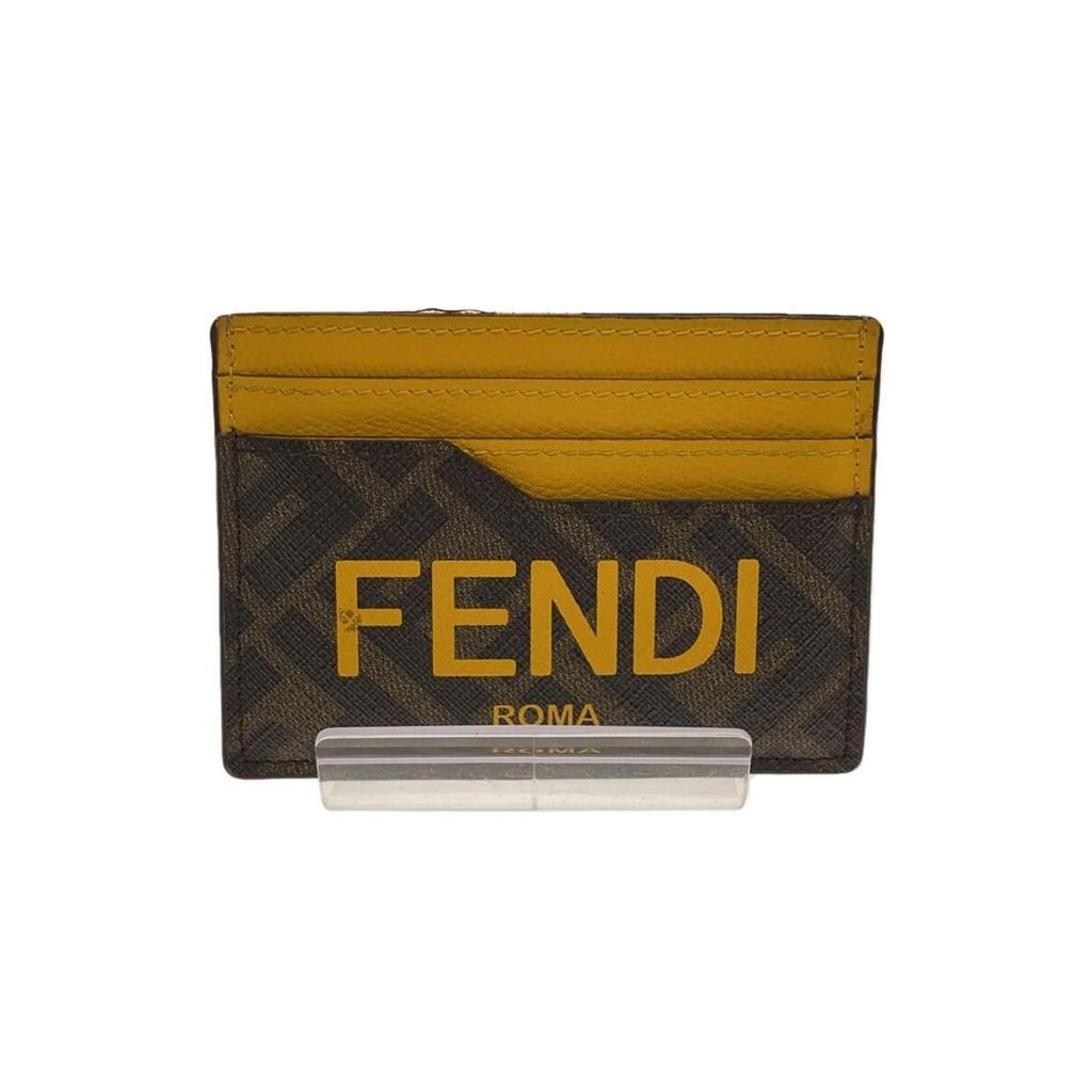 FENDI 芬迪 名片夾Zucca花紋棕色 PVC 滿版 日本直送 二手