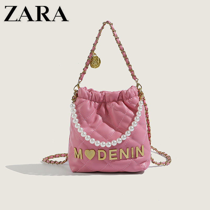 Zara高級感小金球托特包女新款大容量時尚氣質鏈條包子母包通勤包