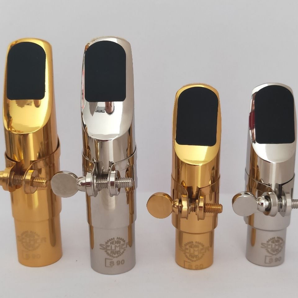 5.6 低價 純黃銅S90降E調中音薩克斯金屬笛頭降B次中音高音笛頭配件