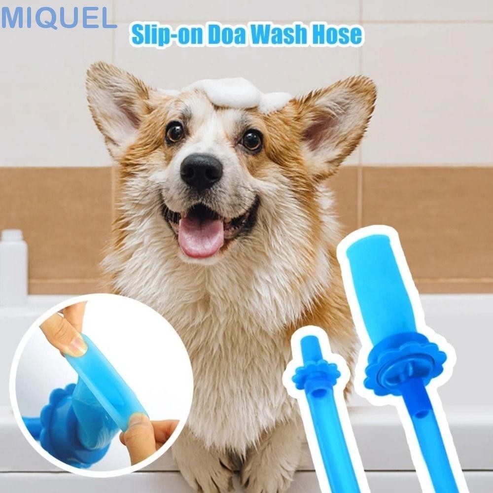 MIQUEL水龍頭附件,藍色硅膠飛濺淋浴軟管,清潔洗滌洗浴工具淋浴套件多用途軟管貓
