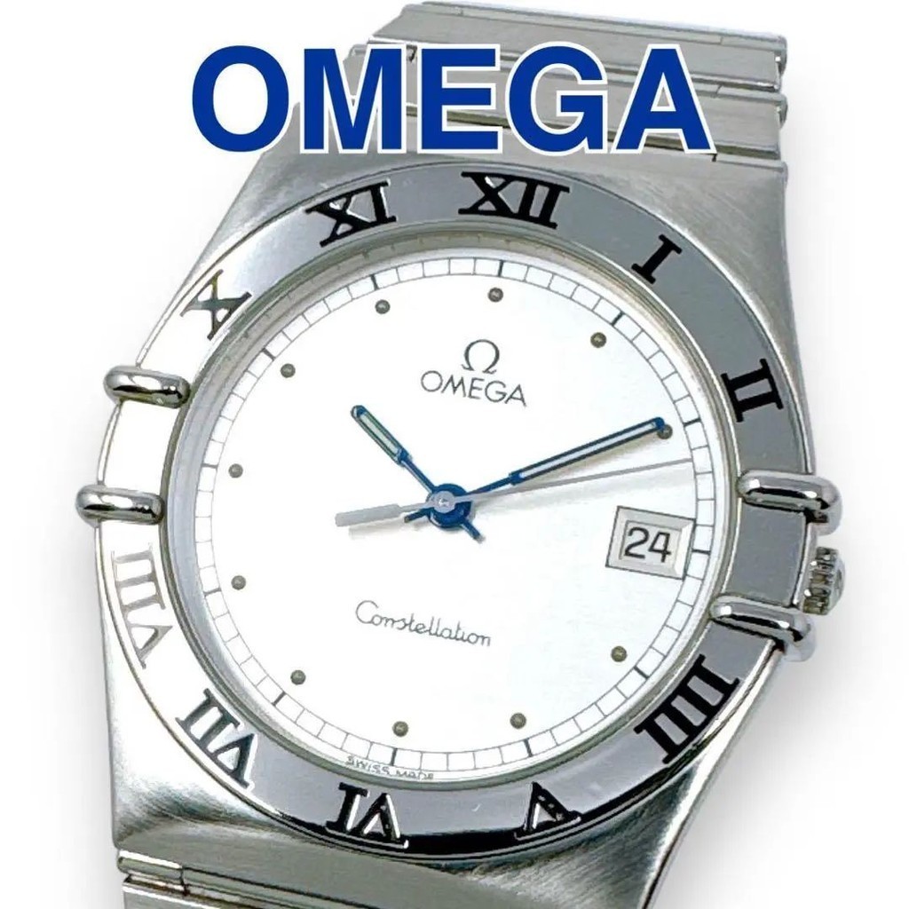 OMEGA 歐米茄 手錶 星座系列 DATE 銀色 石英 男用 日本直送 二手