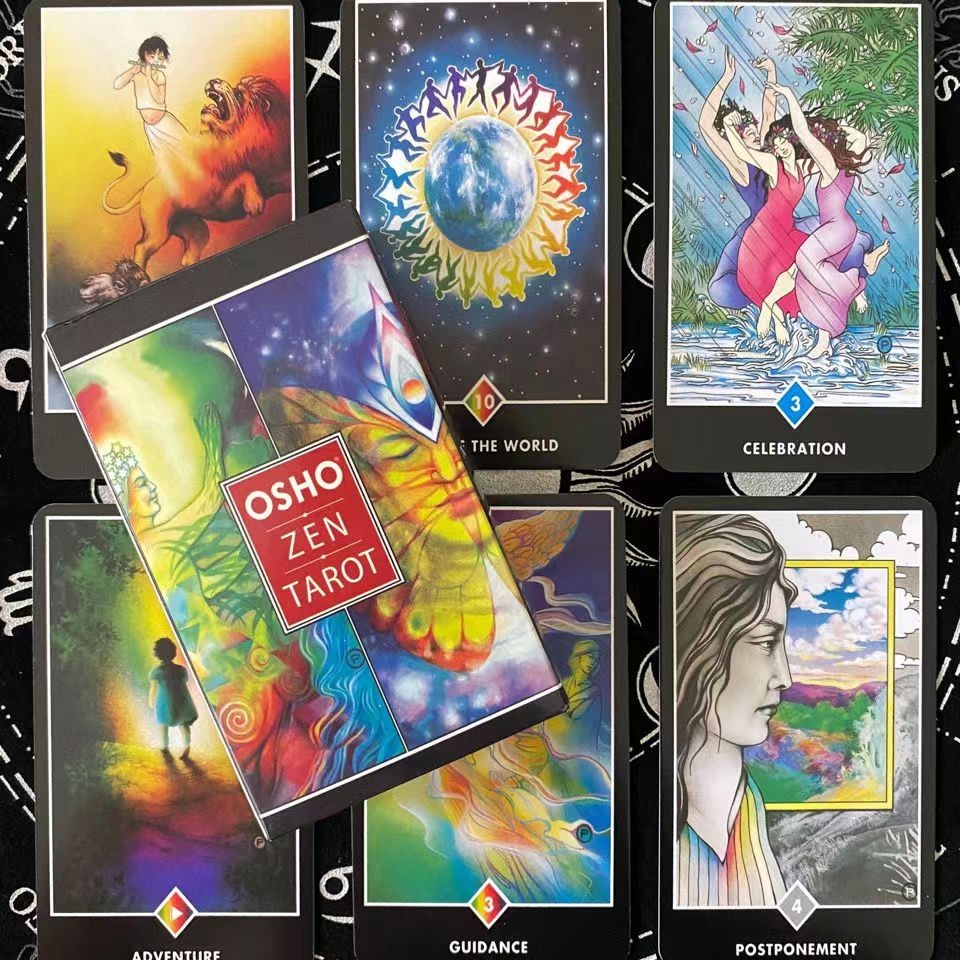 台灣發貨-奧修禪卡 贈中文翻譯 Osho Zen Tarot 英文訂製卡牌 桌遊 神諭卡 塔羅 占卜 英文卡牌