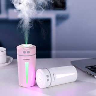新品加香水開心杯加濕器USB車載家用凈化七彩夜燈迷你加濕器