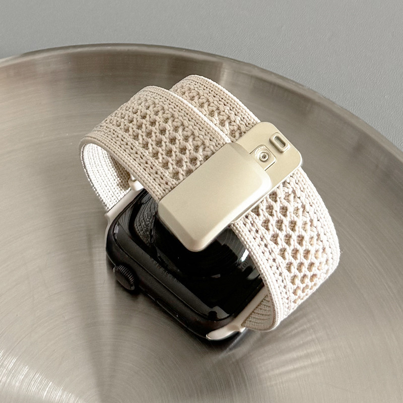 漁網透氣編織 快拆磁吸扣 適用 Apple Watch 11 10 9 8 7 6 5 4 SE3 42mm 46mm