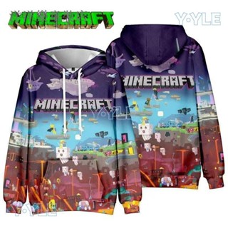我的世界衣服 連帽衫 Minecraft 長袖春秋大學t 長袖衫 休閑衛衣 休閒運動衫