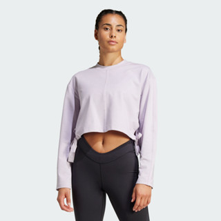 adidas 短版長袖上衣 吸濕排汗 女 IX0474 官方直營