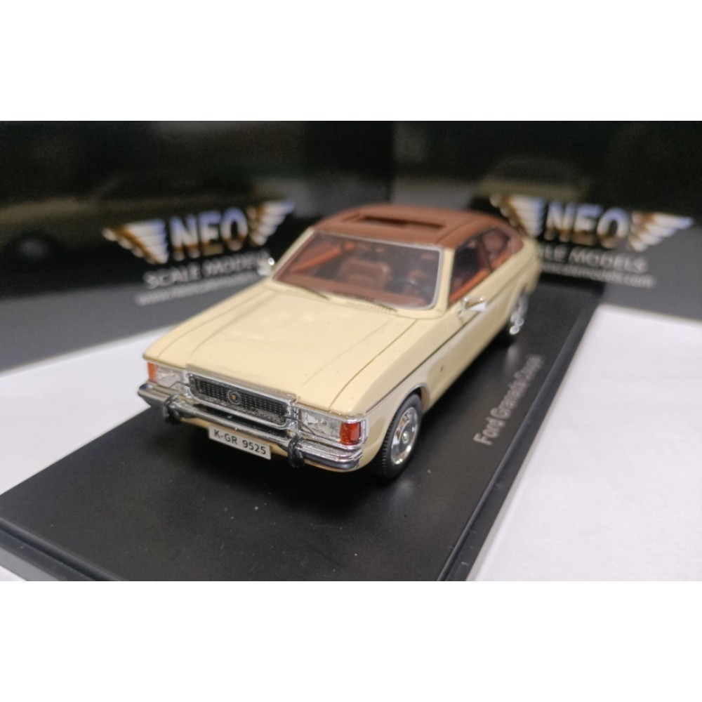 Neo 1 43 福特格蘭納達雙門轎跑車模型Ford Granada Coupe 米黃色