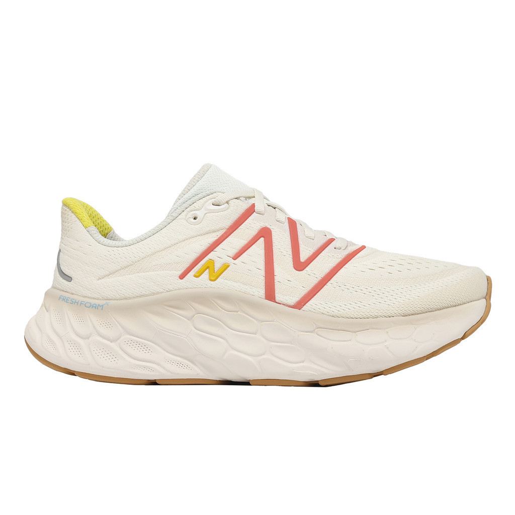 New Balance More V4 NB 女鞋 米白 橘 路跑 慢跑鞋 [YUBO] WMORCF4-D寬楦