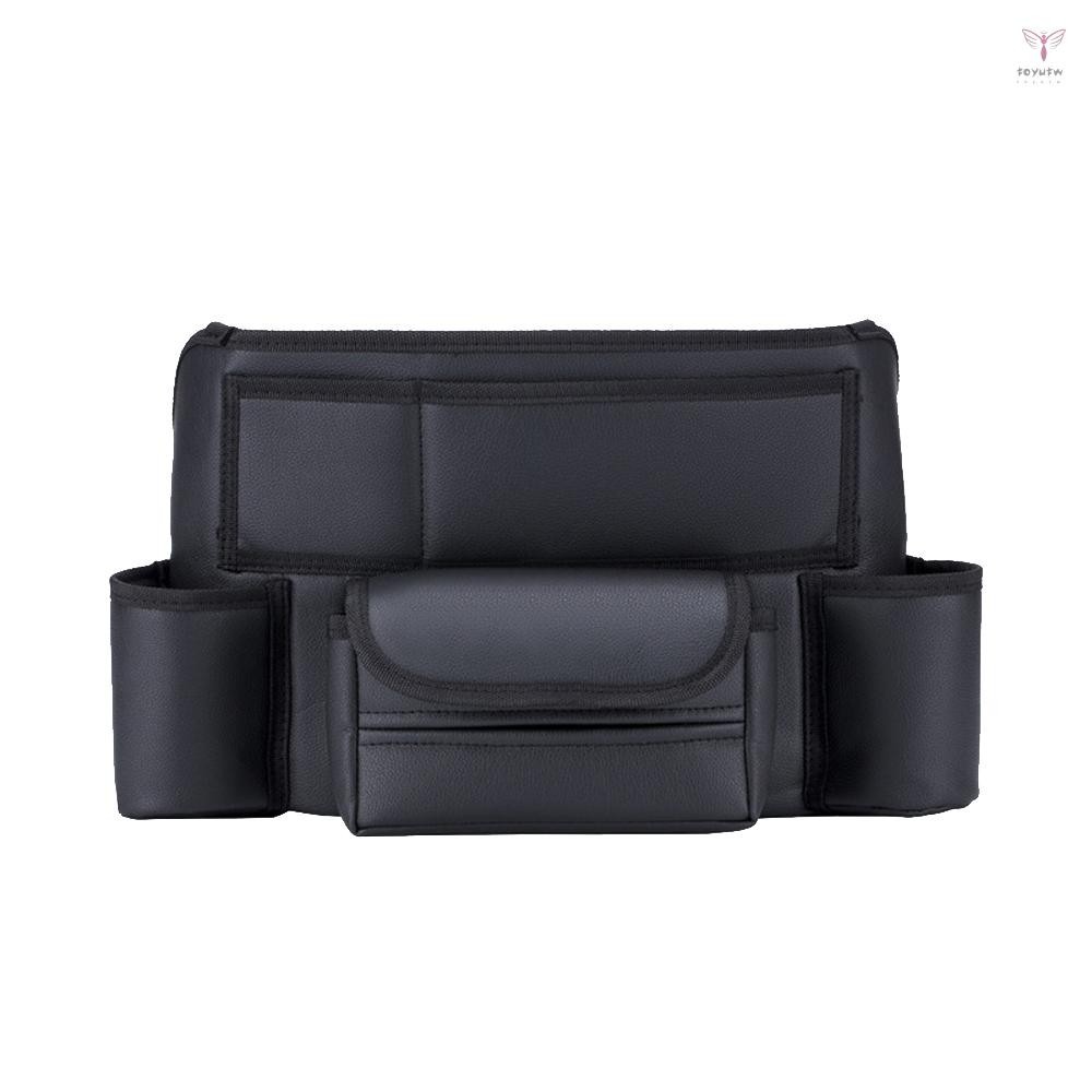 汽車座椅收納袋適用於汽車 SUV MPV 後座前座汽車收納袋旅行收納盒帶杯架紙巾袋汽車內飾配件