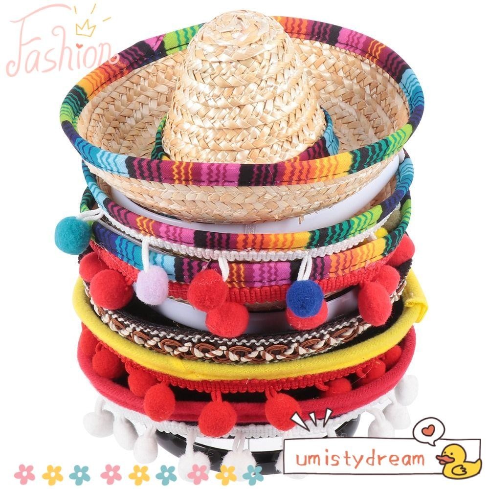UMISTYDREAM墨西哥帽子新的表演道具派對用品草帽頭帶