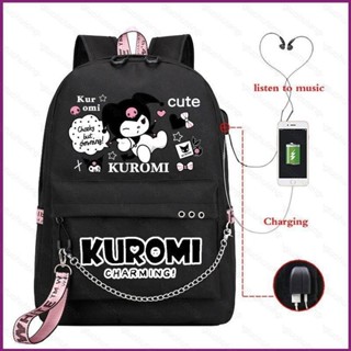 三麗鷗 Sanrio Kuromi 學生背包大容量防水輕便印花時尚女卡通書包