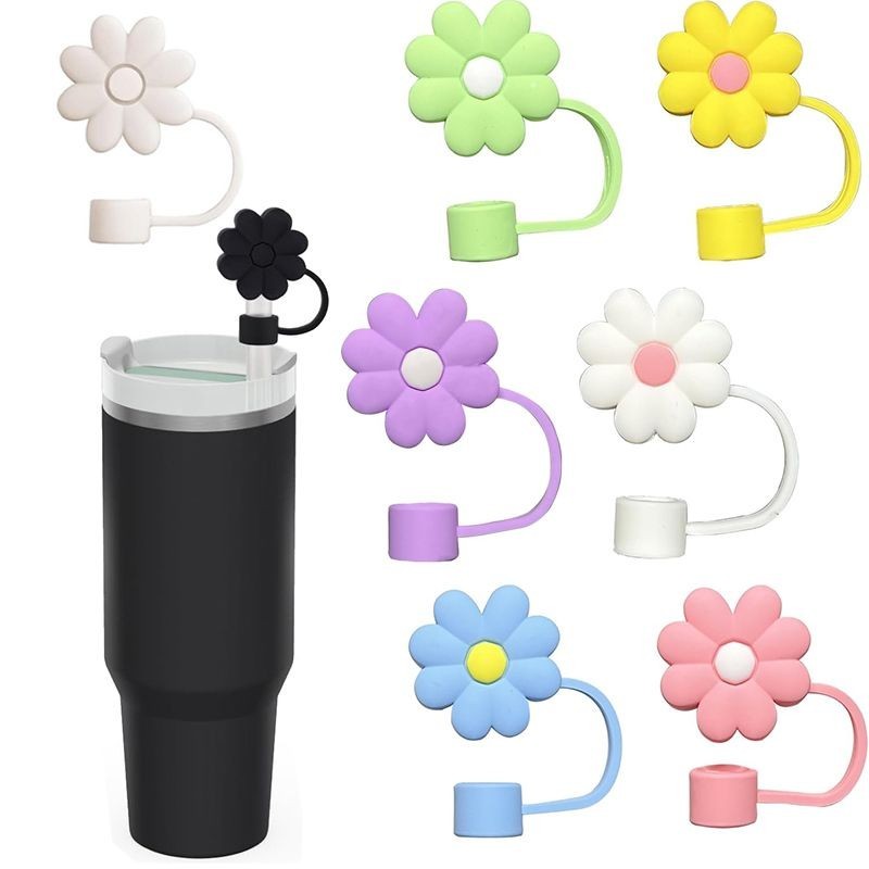 ✔兒童吸管杯配件✔現貨 Stanley 杯 配件 可愛花朵 吸管 蓋10 毫米 吸管 蓋防塵帽可以重複使用