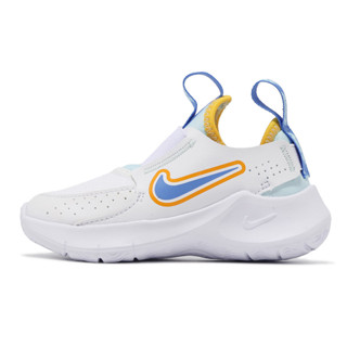 Nike 童鞋 Flex Runner 3 PS 中童 白藍 彈力織帶 小朋友 運動鞋 [ACS] HJ3496-141