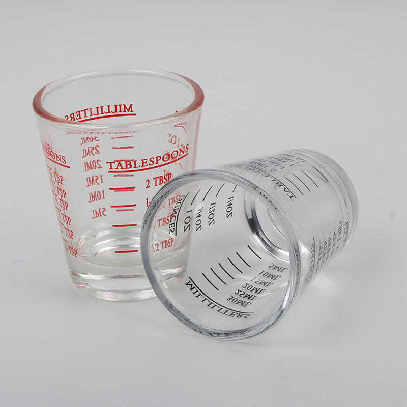 Shangu&gt; 1Pc 30 ML 玻璃量杯帶刻度小酒杯液體玻璃盎司杯全新