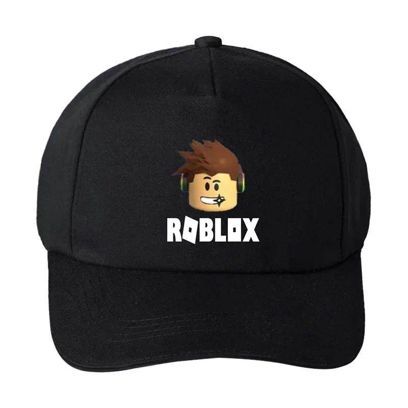 2024 HOT Roblox帽子黑粉棒球帽遊戲周邊帽學生韓版太陽帽卡通可愛時尚帽
