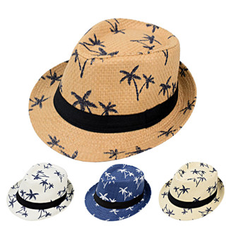 夏季 編織爵士草帽 男士女士 沙灘旅行防曬帽 遮陽帽