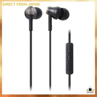 音技 ATH-CK330i BK 专用于 iPod/iPhone/iPad 的带麦克风的黑色入耳式耳机