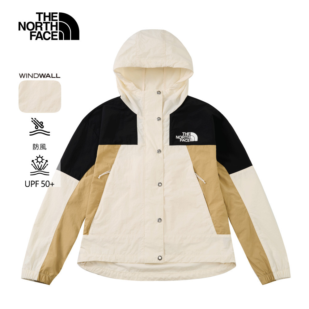 The North Face北面女款米白色WindWall防風外套｜8CJSROU