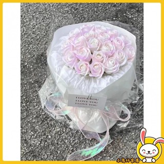 乾燥花 玫瑰花 禮盒 花束 生日禮物 畢業花束 情人節 送禮 兔尾草 禮物小香風玫瑰假花模擬永生花成品生好禮✨