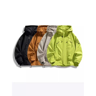 新店促銷 特價#衝鋒衣 登山服 防風防水外套 男士衝鋒衣2024春秋季男新款美式高街連帽防風防水夾克外套男裝