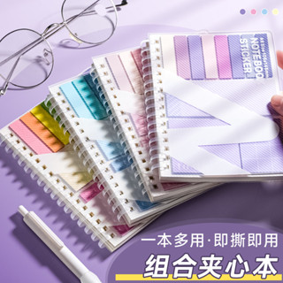多功能便籤組合活頁本便利貼有粘性索引貼標籤貼紙N次貼貼紙小條高顏值標籤貼簡約isn風辦公室記事貼便籤紙條