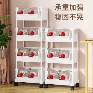 ✅臺灣出貨✅ 可移動書架置物架兒童玩具收納架多層家用小推車帶輪落地簡易書櫃 gjk