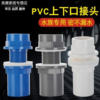 《臺灣出貨》購滿199出貨 藍色玻璃魚缸開孔配件上下水管件PVC防水水族內外絲接頭20 50 五金