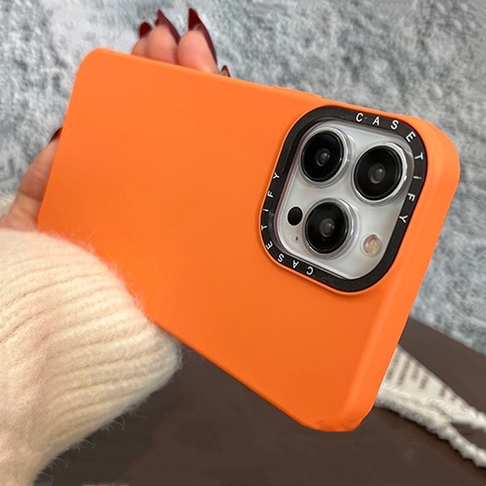 Casetify 橙色矽膠手機殼適用於 iPhone 15 Pro Max 14 13 12 11 Pro Max 手機