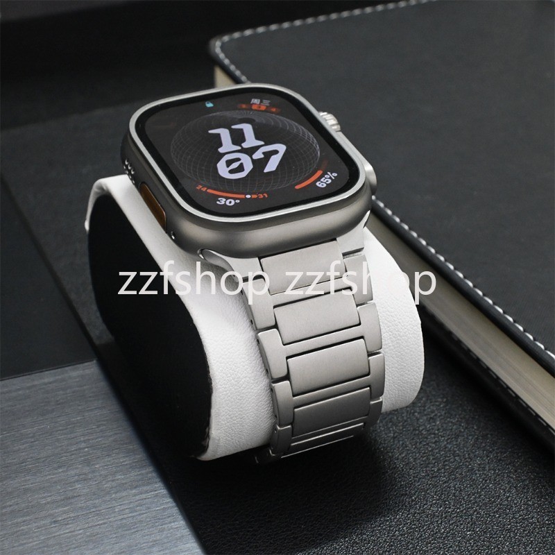 男士商務鈦合金錶帶 適用蘋果手錶Apple Watch Ultra1 2 49mm超輕鈦帶42 45mm