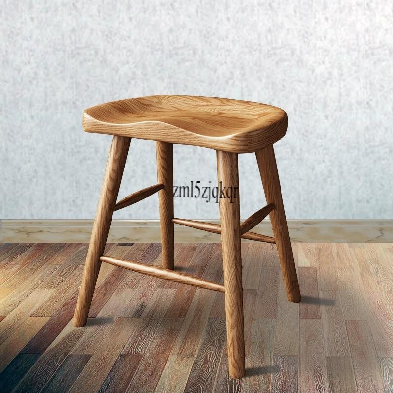 白蠟木家用餐凳北歐簡約實木矮吧椅酒吧椅梳妝凳換鞋凳書桌椅板凳凳子 小凳子 板凳 圓凳
