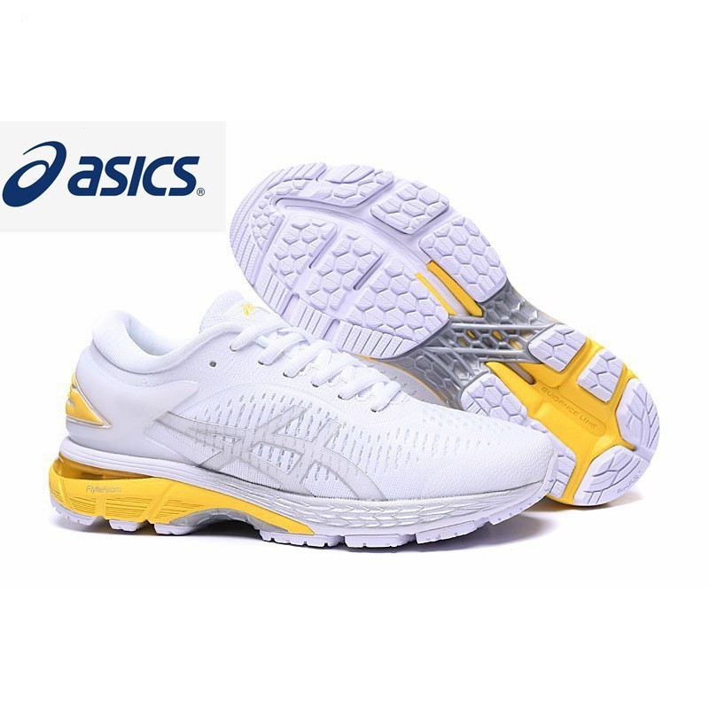 Top 【現貨】GEL-KAYANO 25 女款穩定減震氣墊運動鞋白黃