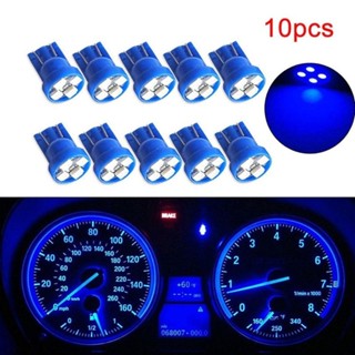 10 件/套汽車儀表燈燈泡 T10 4SMD 1210 LED 楔形儀表板儀表組燈泡藍色 LED 燈汽車內飾配件