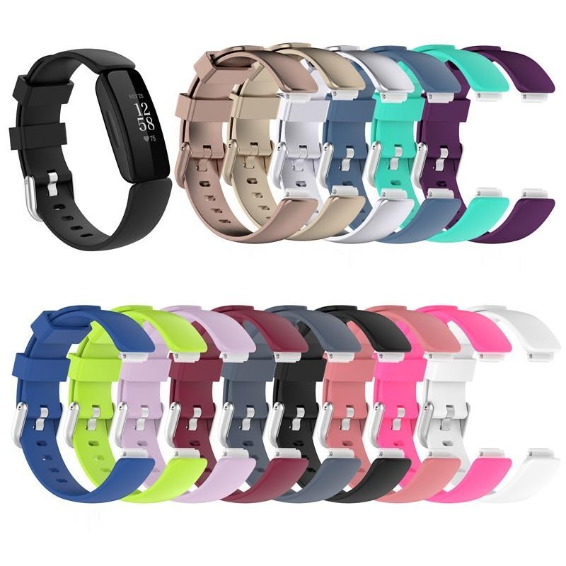 Fitbit Inspire 2 腕帶替換矽膠錶帶兒童智能手錶錶帶經典手鍊