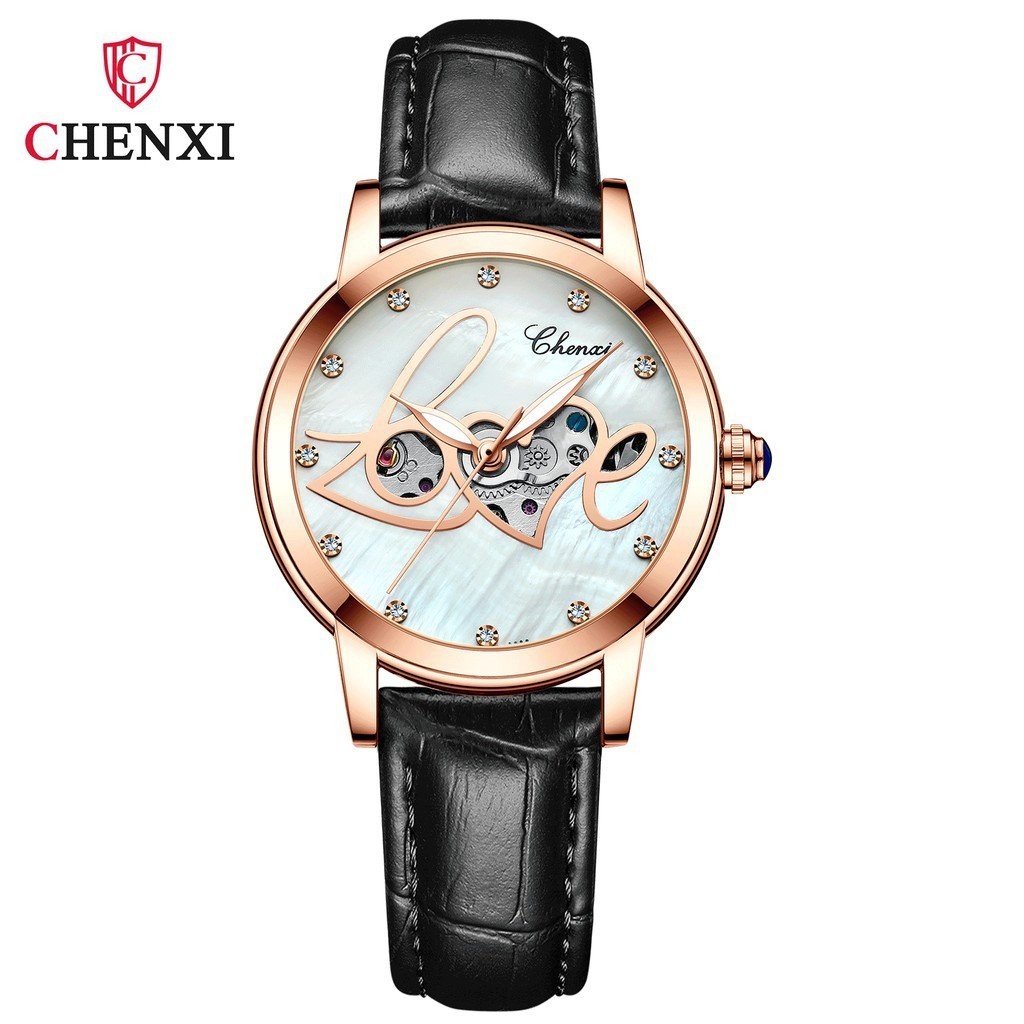 【品牌手錶】 CHENXI手錶晨曦新款女神禮物手錶 女士防水夜光鏤空全自動機械錶 5ACW