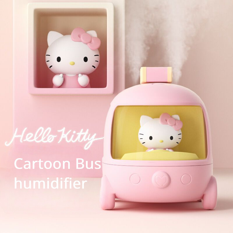三麗鷗 Kuromi Cinnamoroll Hello Kitty 卡通可愛巴士重霧底噪音加濕器迷你迷你充電臥室家用辦