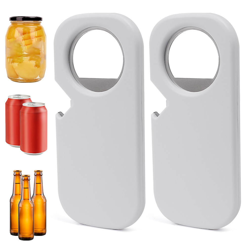 白色開瓶器 - 不銹鋼開瓶器 - 磁鐵吸啤酒開瓶器 - 用於打開瓶蓋 - 便攜式,高品質 - 耐用磁鐵開瓶器