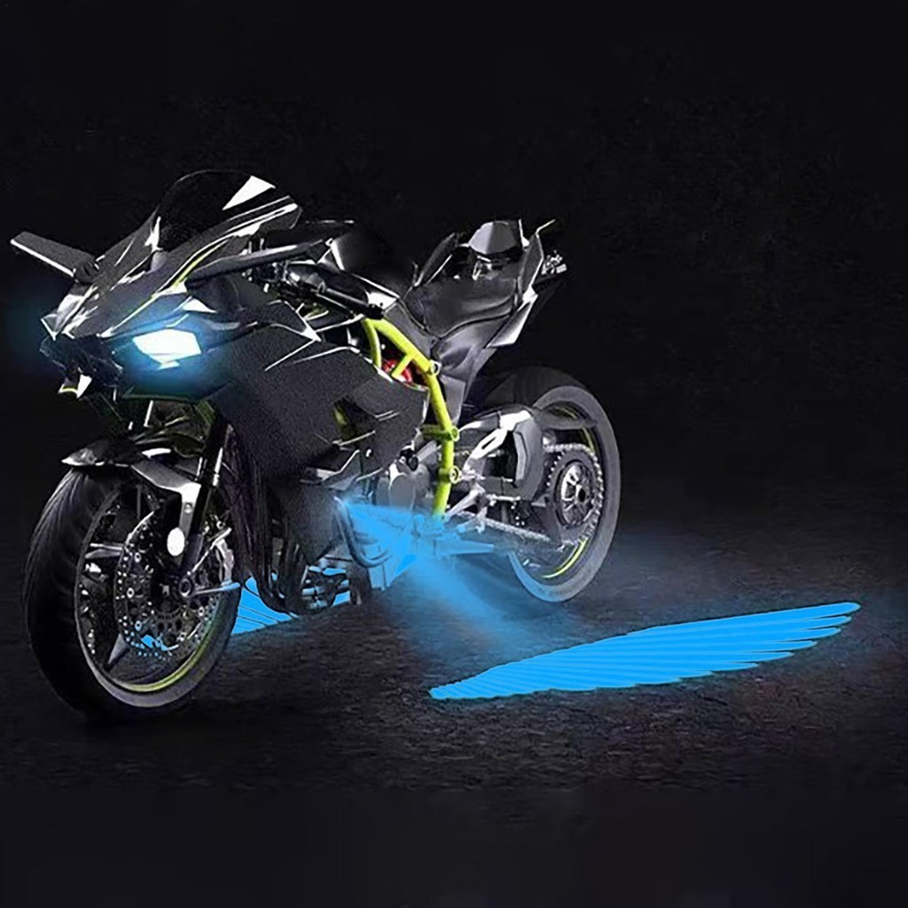 摩托車 LED 投影儀燈 2 件天使翼門照明禮貌投影儀防水適合所有品牌和 kasi1tw kasi1tw
