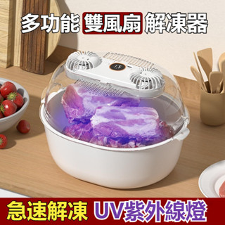 四合一解凍器 解凍器 肉品海鮮解凍 雙風扇 快速解凍 解凍機 家用解凍機 解凍神器 殺菌籃 瀝水籃 消毒碗櫃 迷你解凍機