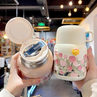 高品質燜粥神器 燜燒罐 隔熱防燙 燜燒杯 316不鏽鋼 大容量保溫飯盒 燕窩銀耳羹 牛奶杯 保溫杯 雙層 帶杯勺 保溫壺