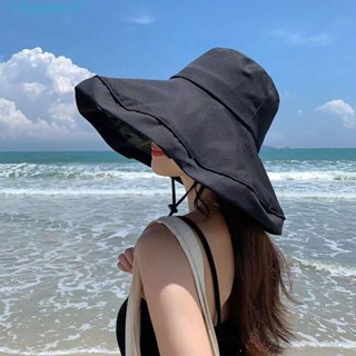 LYNDONB太陽帽休閒遮陽帽大帽檐夏天紫外線防護海灘戶外漁夫帽