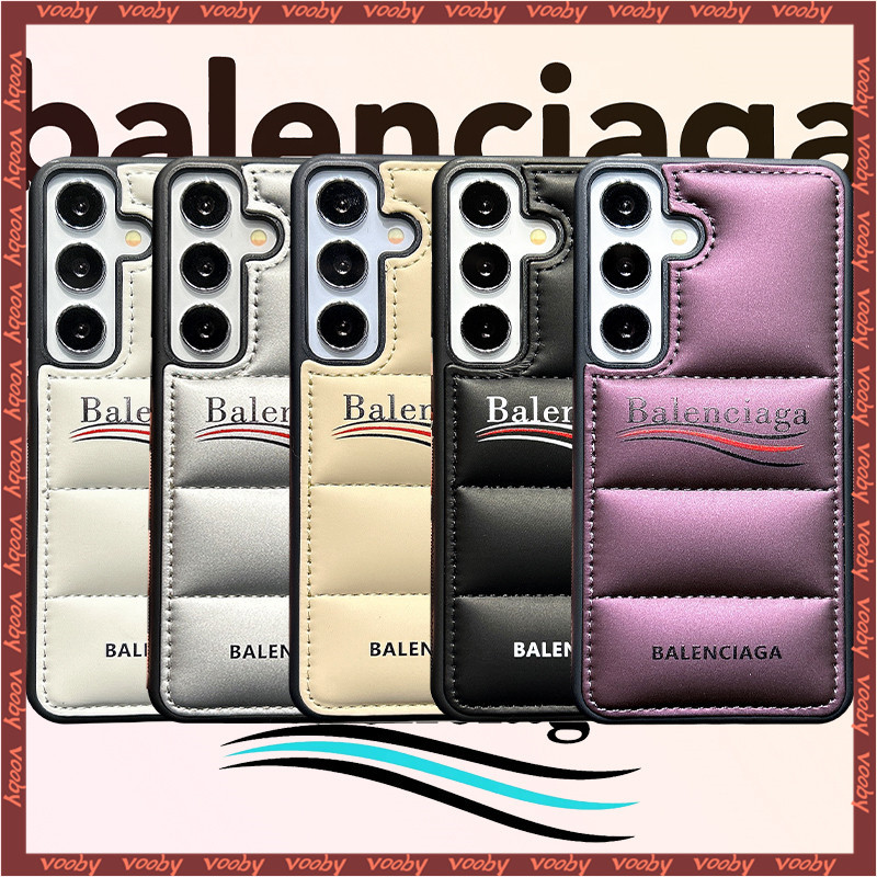 SAMSUNG 潮流時尚balenc1aga經典標誌牌羽絨服情侶手機殼適用三星s22 S22Ultra S22Plus