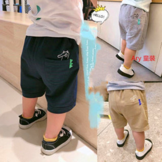 ARY 2024夏季純棉男孩 短褲 寶寶卡通恐龍小童短褲 薄款兒童褲子 超洋氣五分褲 男童五分褲