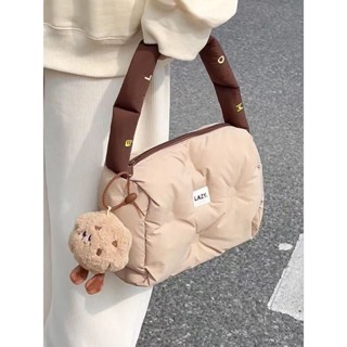臺灣出貨#【店鋪熱銷】鞦鼕包包女2022新款方塊蛋餅包羽絨包單肩手提包乳酪包枕頭包軟包