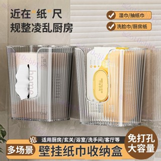 壁掛紙巾盒 面紙盒 壁掛 收納盒 浴室收納 收納 廁所置物架廚房免打孔抽紙盒紙巾收納盒壁掛式抽紙盒紙巾架廚房倒掛紙巾盒