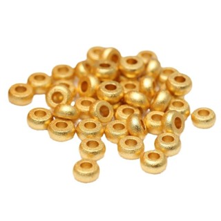 宏雲Hongyun-tc- (100pcs)18K銅鍍金保色沙金啞光隔片diy手工串珠配件不易掉色3-6mm扁片