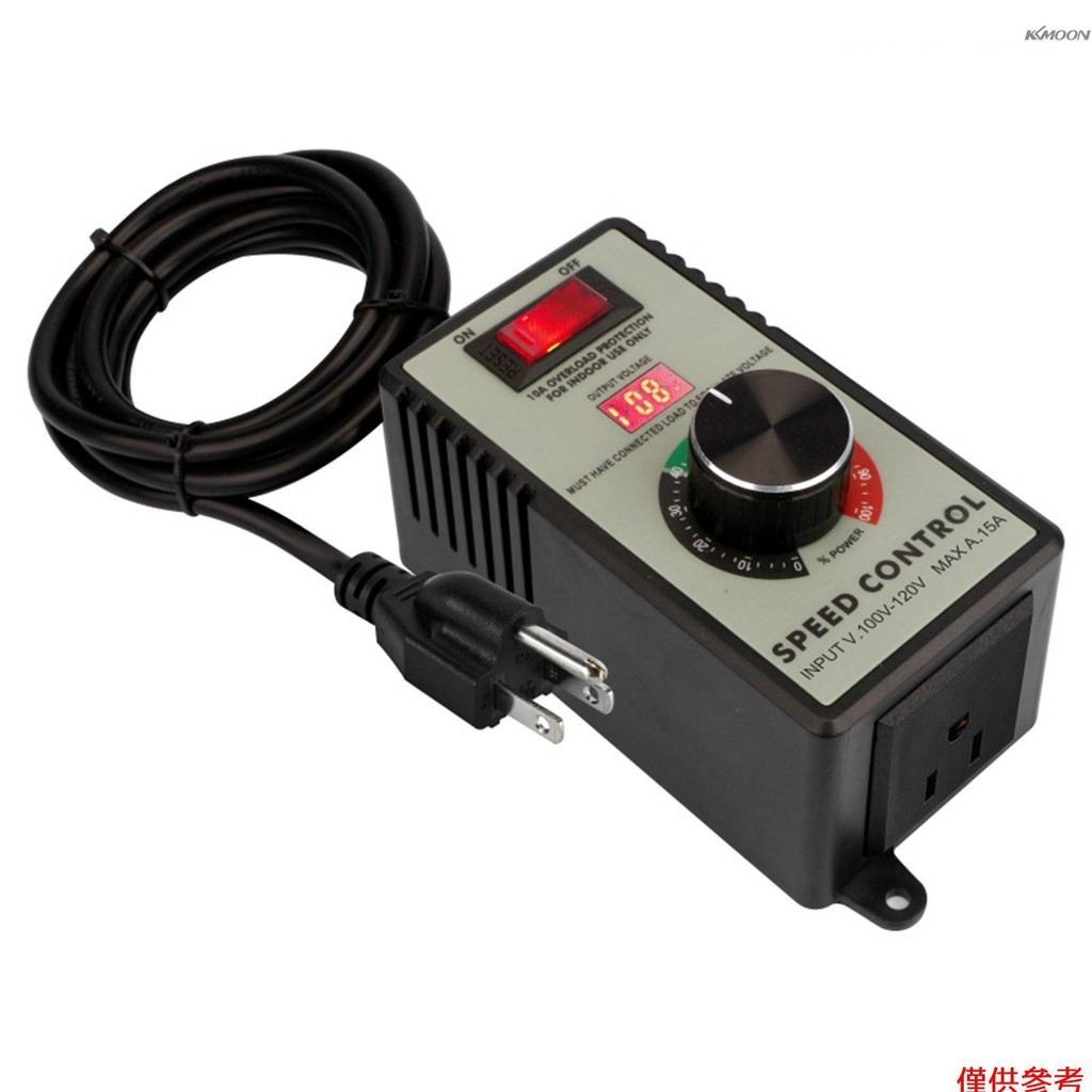 調壓器 調速器 速度控制器 手電鑽拋光機風機無級變速調速開關 黑色 美規100-120V