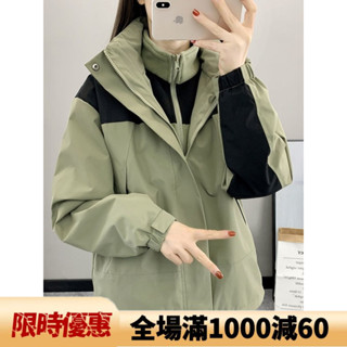 【2024熱銷現貨】復古青春潮流加厚防寒防水外套 男女同款大尺碼可拆帽外套 韓版寬鬆防風保暖外套 秋冬厚實男裝